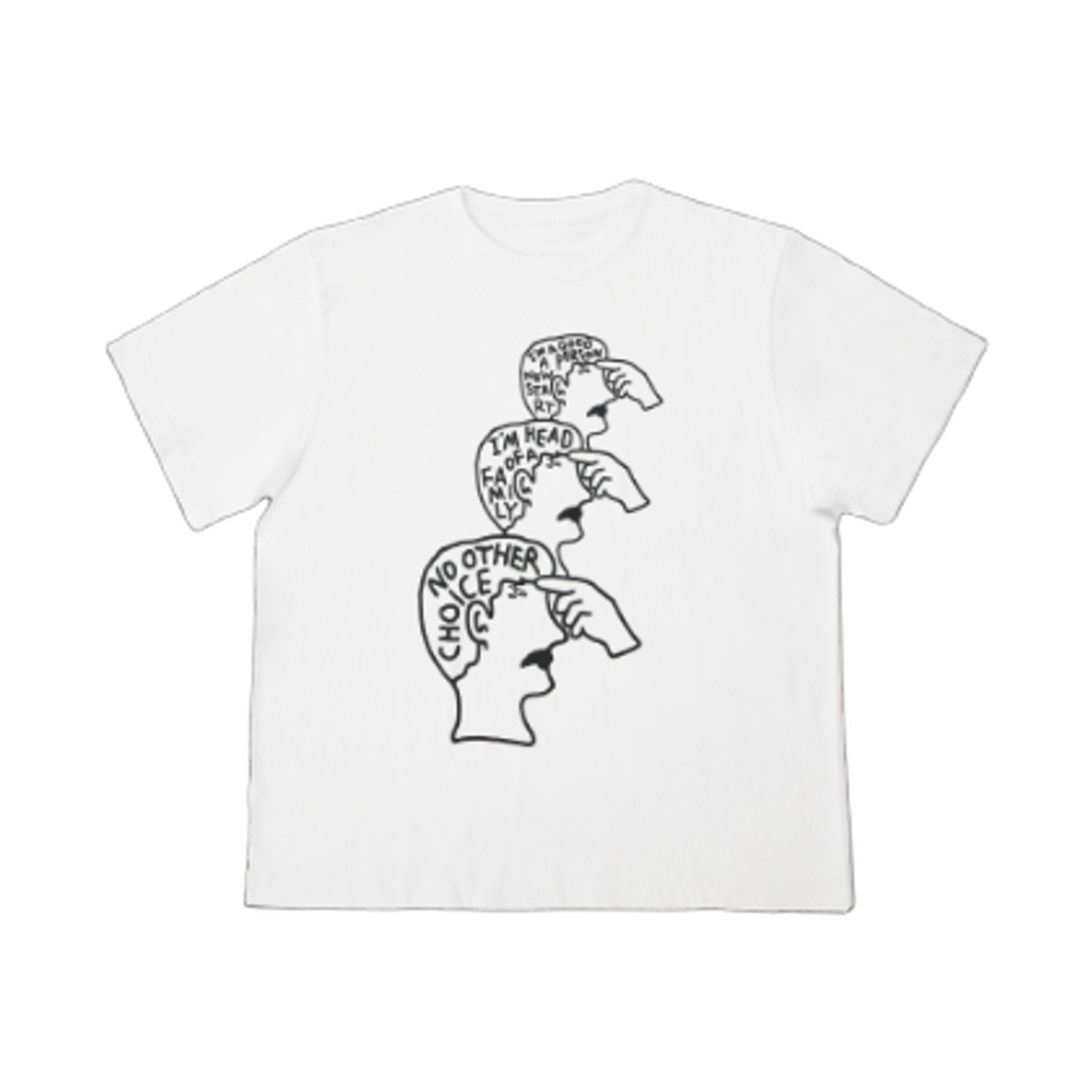 콤포트 x 어쩔수가없다 헤드 티셔츠 화이트(Comfort x No Other Choice Head T-Shirt White)