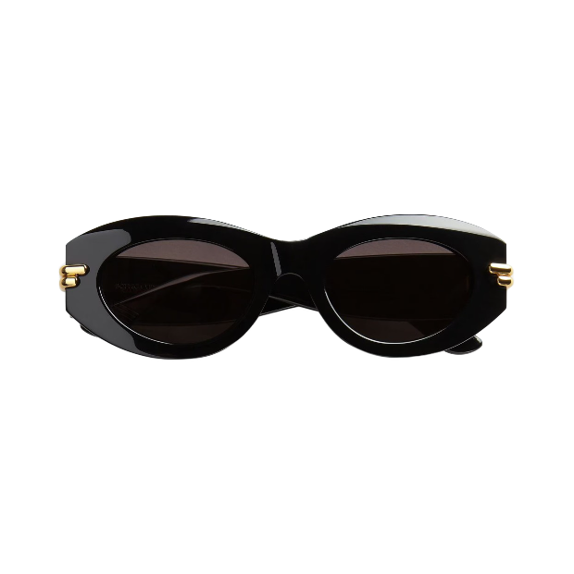 (W) 보테가 베네타 미트라 오벌 선글라스 블랙 그레이((W) Bottega Veneta Mitre Oval Sunglasses Black Grey) - 1