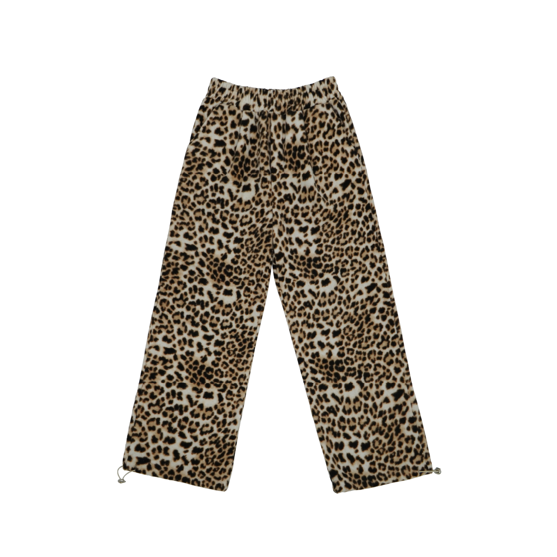KS5CRSR004LEC Kookeesee Winter Polar Fleece Jogger Pants Leopard cream