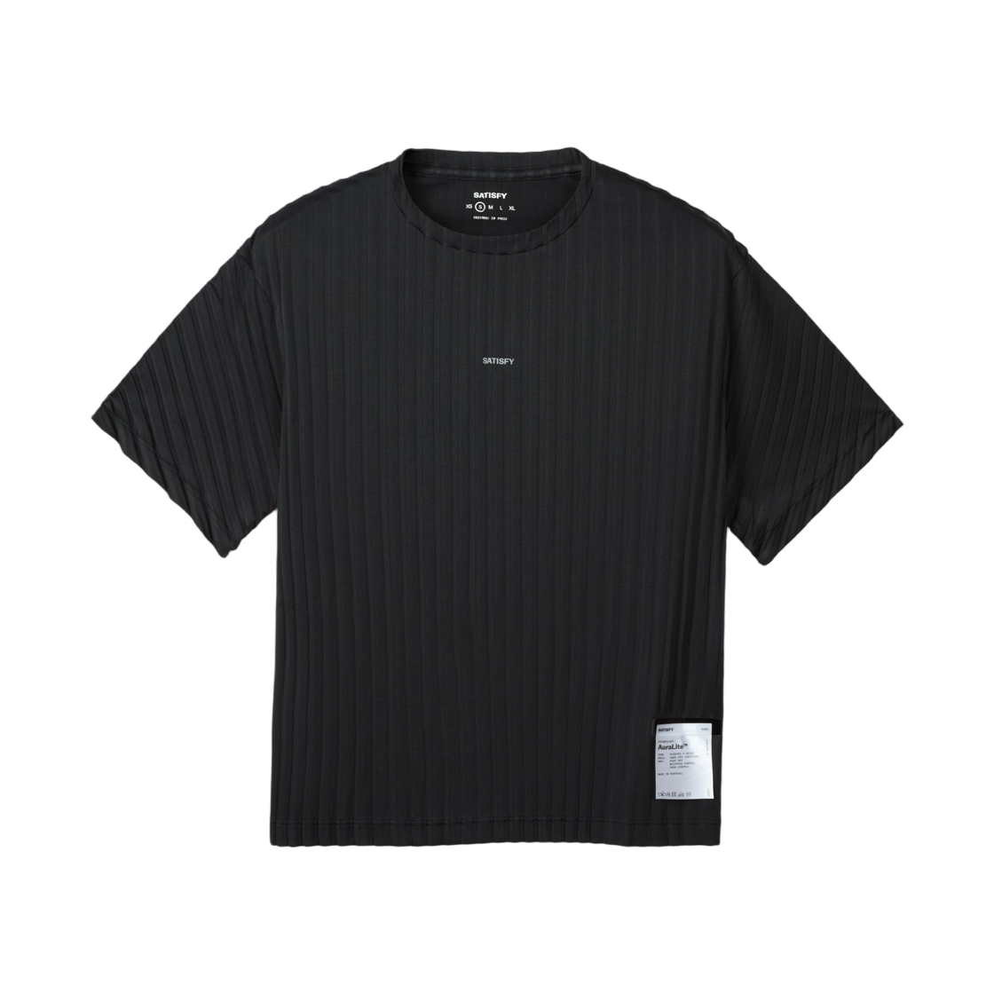 21021-BK-SA (W) Satisfy AuraLite Pleated T-Shirt Black