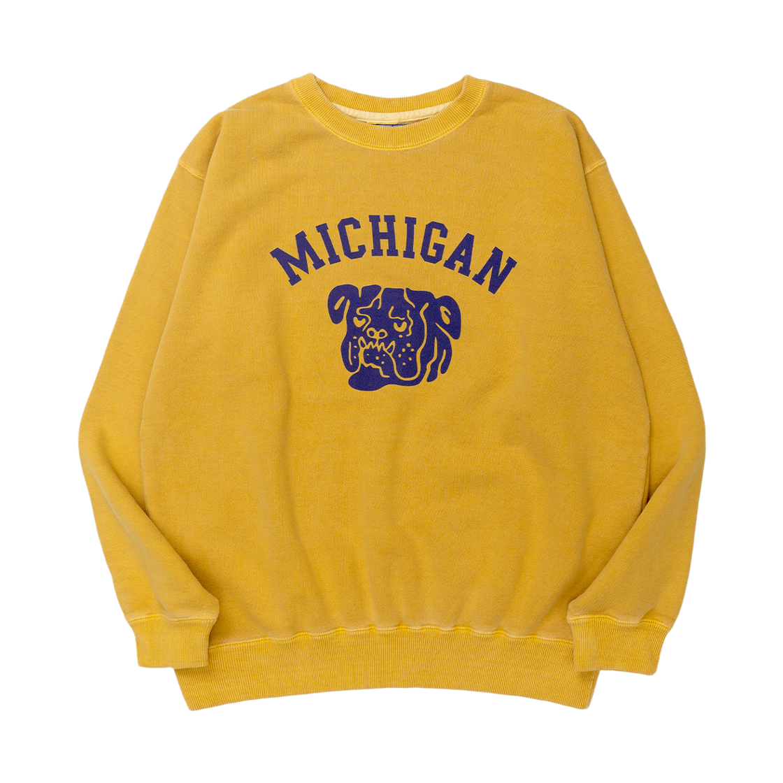 2029WMS Houston Japan Pigment Print Sweat MICHIGAN Mustard 2029W