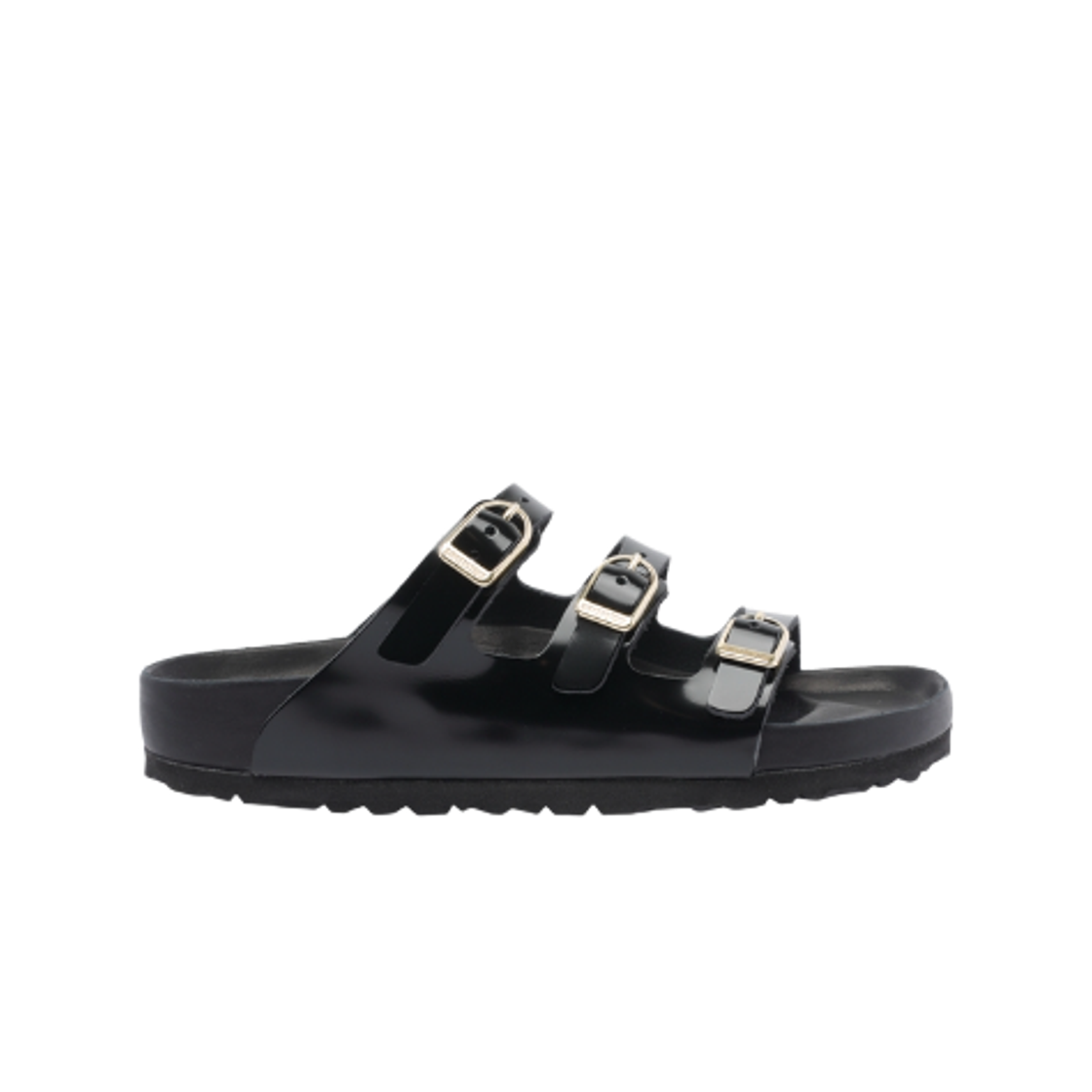1029385 Birkenstock Florida Fresh High Shine Black - Narrow