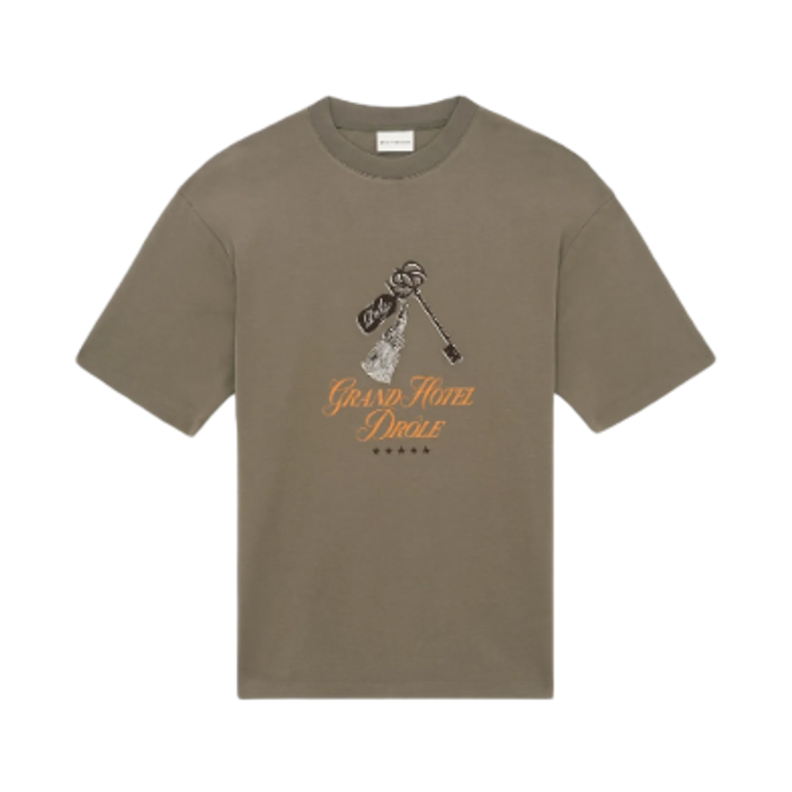 TS261-CO002-TA Drole de Monsieur Le T-Shirt Grand Hotel Taupe