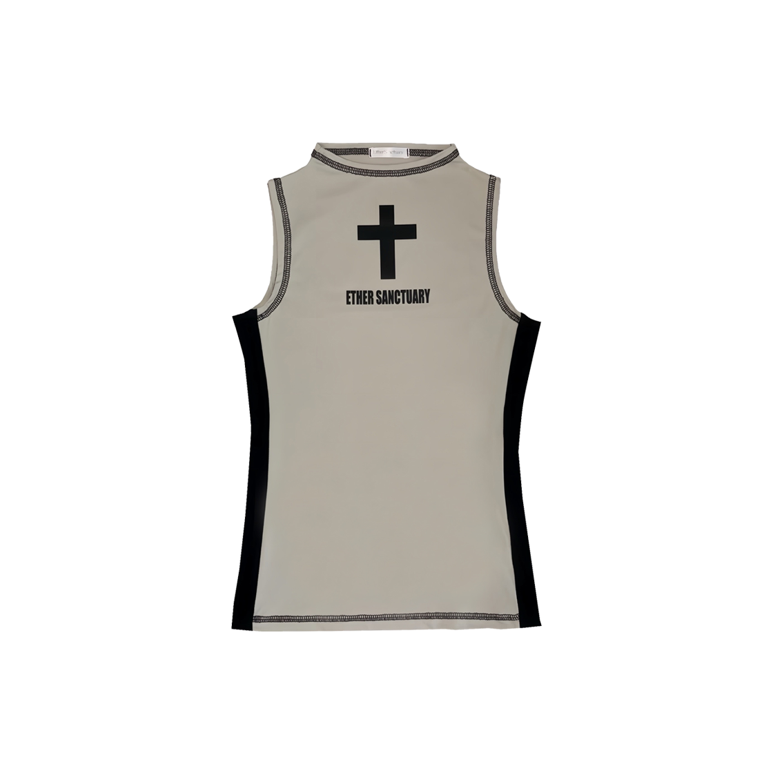 에테르 생츄어리 크로스 슬리브리스 탑 베이지(Ether Sanctuary Cross Sleeveless Top Beige) - 1