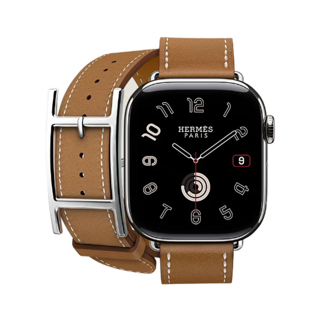 애플 워치 에르메스 11 42mm 티타늄 케이스 하피 더블 투어 골드 (국내 정식 발매 제품)(Apple Watch Hermes Series 11 42mm Titanium Case with Hapi Double Tour Gold (Korean Ver.))