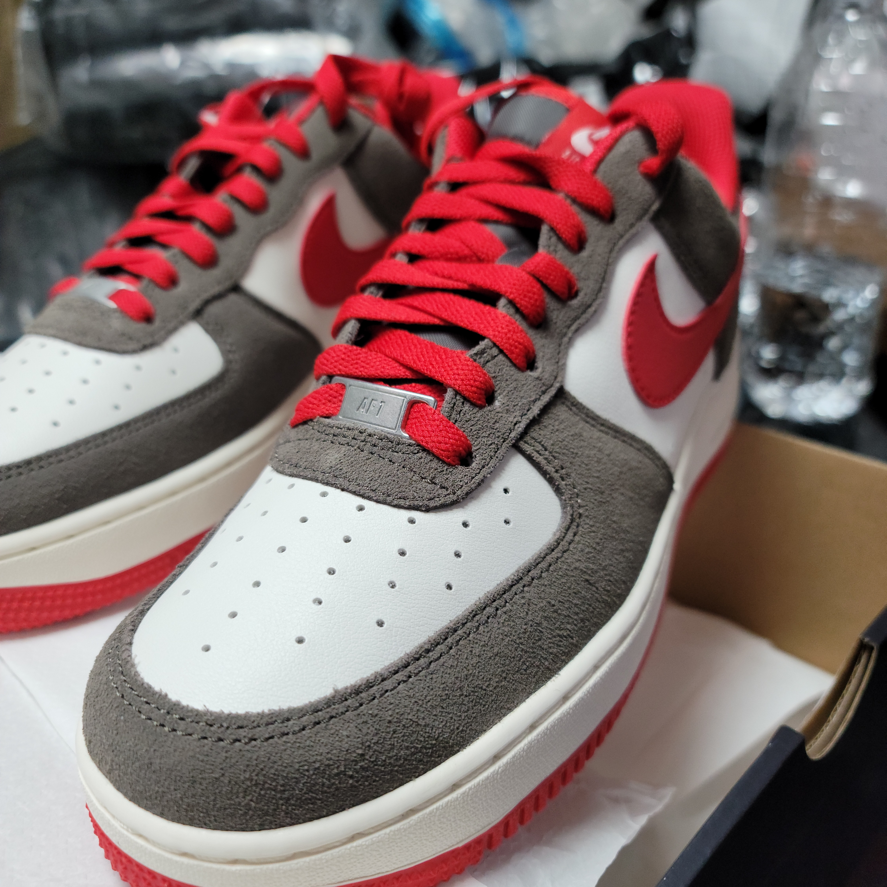 Nike Air Force 1 '07 LV8 Cave Stone Sail 착용 스타일 - 3