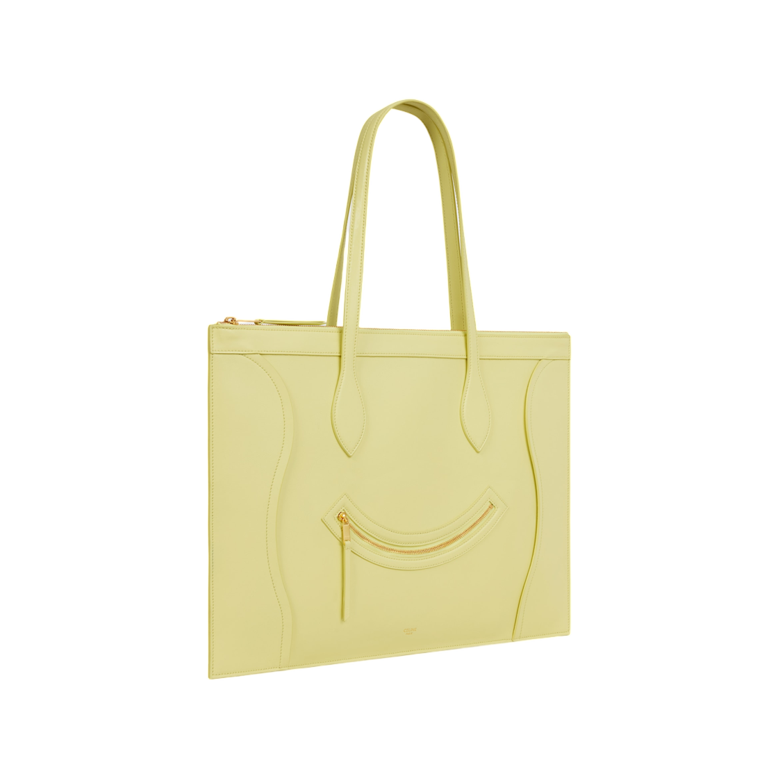 셀린느 플랫 카바스 뉴 러기지 글로시 카프스킨 시트러스(Celine Flat Cabas New Luggage in Glossy Calfskin Citrus) - 2