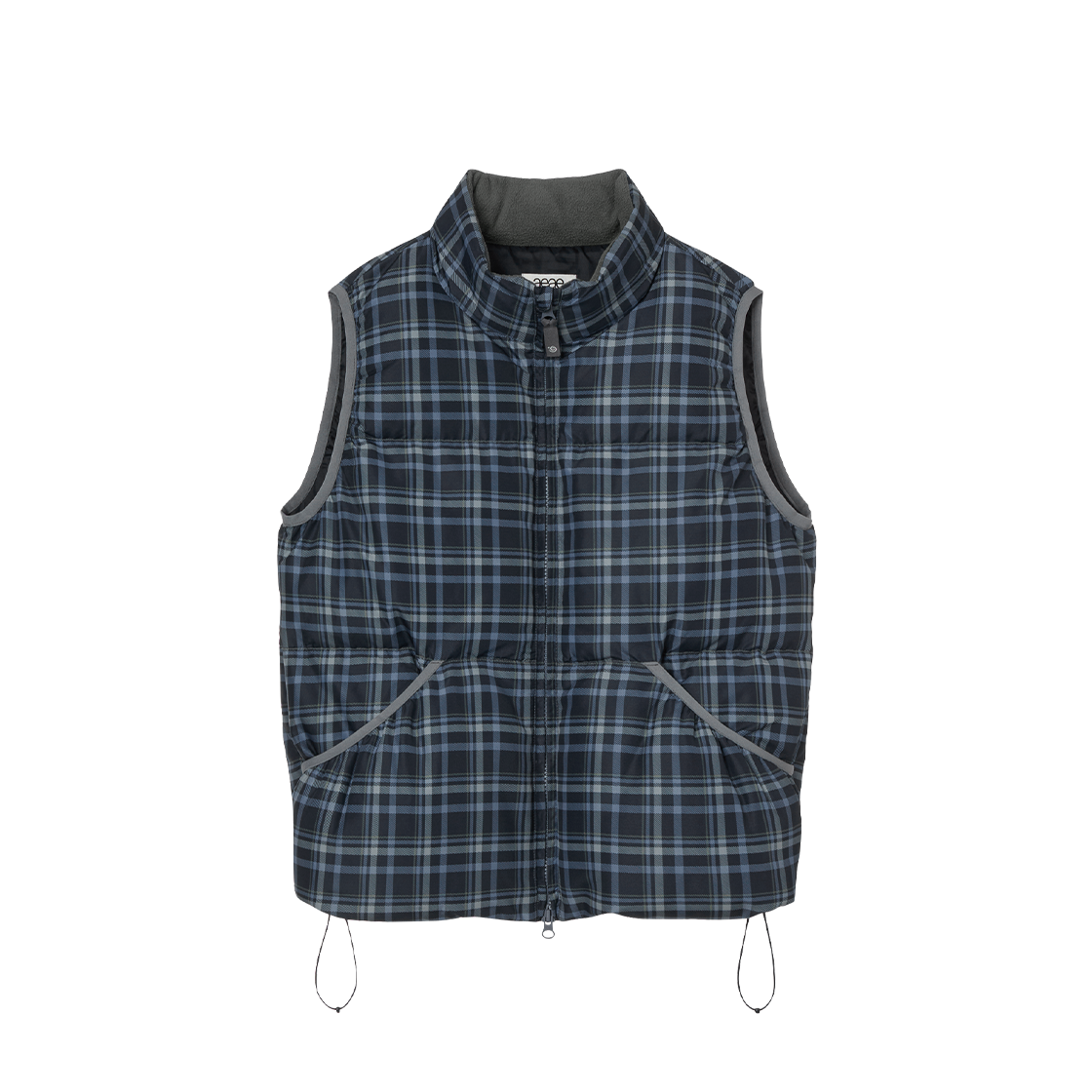 AE45FWVT001BLU AEAE Check Padded Vest Blue