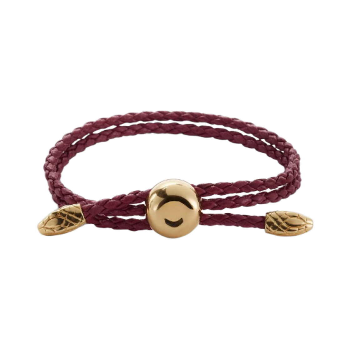 보테가 베네타 아담 레더 브레이슬릿 다크 애플 캔디(Bottega Veneta Adam Leather Bracelet Dark Apple Candy) - 1