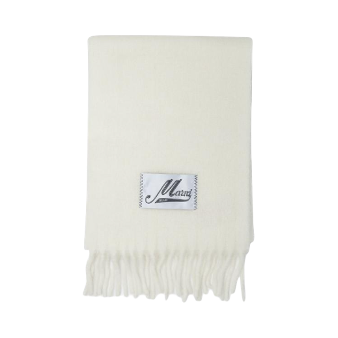 SCMC0059Y0-UTW918-00W03 Marni Turquoise Alpaca Scarf White