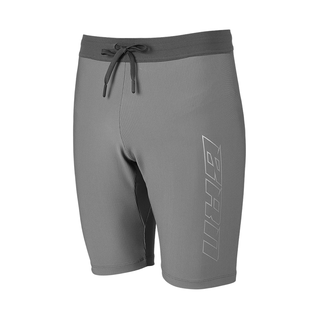 BG3MRP349CH BORN TO WIN BRN Side Logo Short Leggings Charcoal