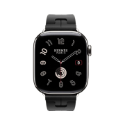 Apple Watch Hermes Series 11 42mm Titanium Case with Kilim Deployment Buckle Single Tour Noir (Korean Ver.)