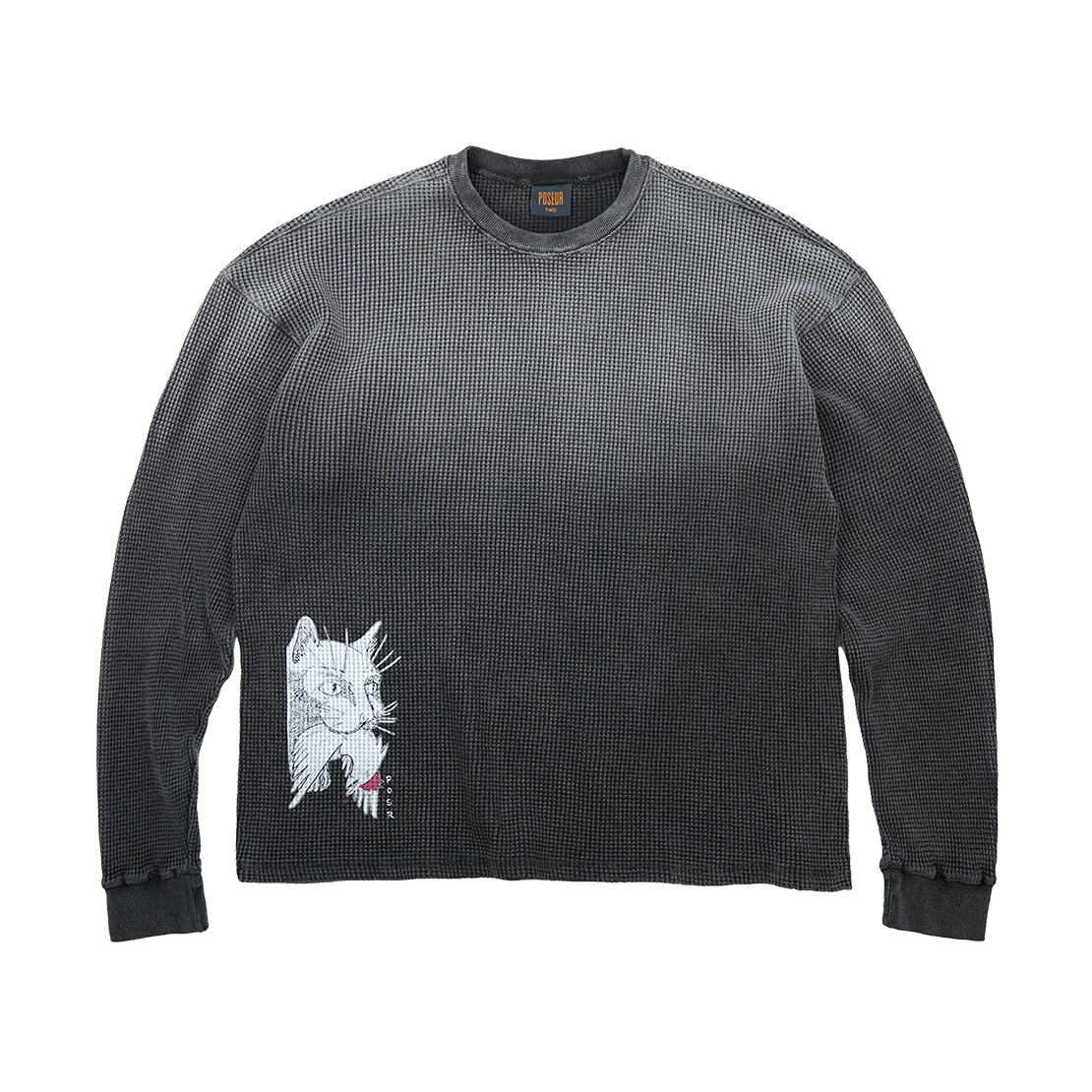 포져 오버다이드 프레데터 와플 티 페이디드 블랙(POSR Overdyed Predator Waffle Tee Faded Black)