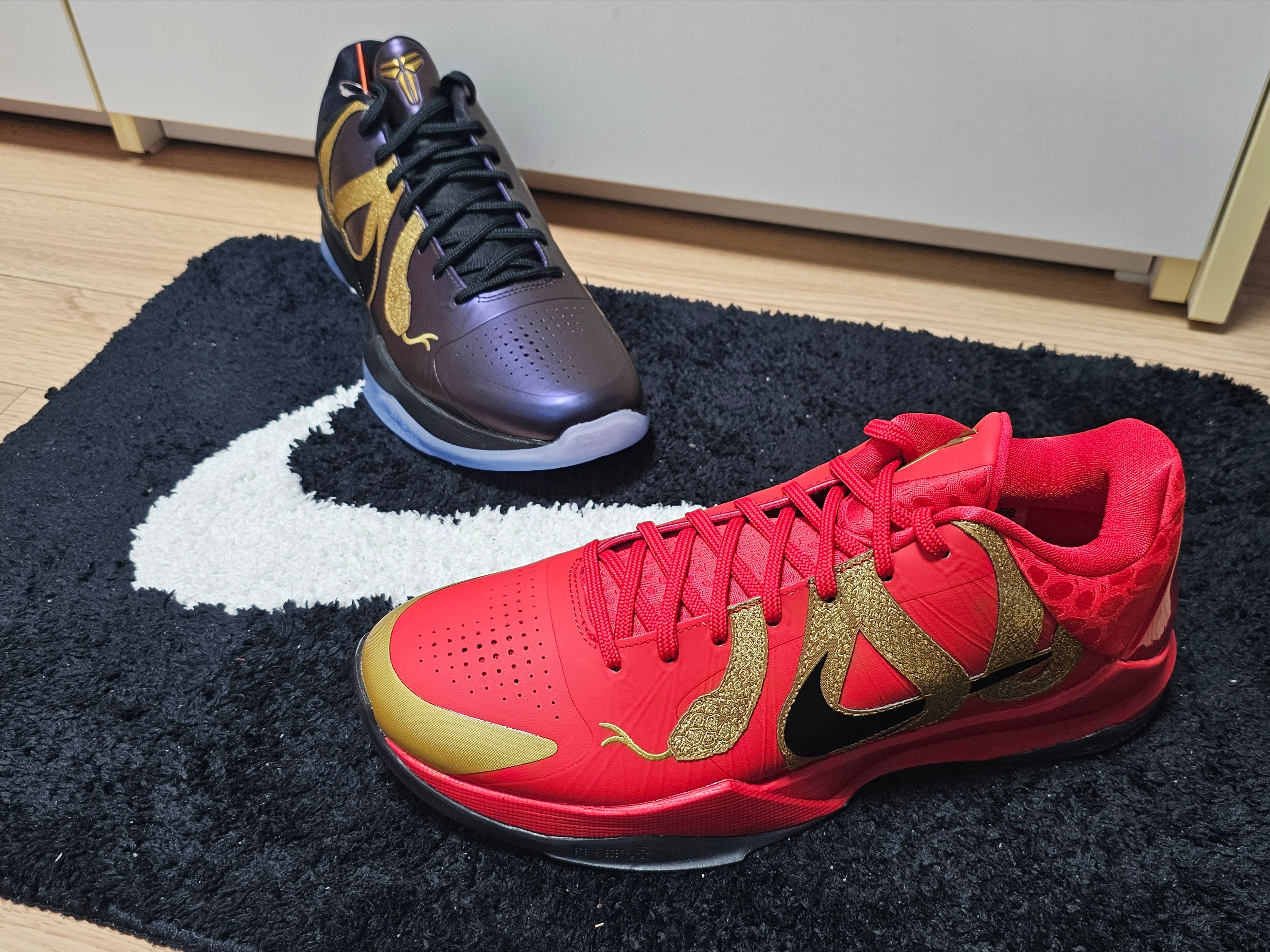 Nike Kobe 5 Protro Year of the Mamba University Red, Nike Kobe 5 Protro Year of the Mamba Eggplant 착용 스타일