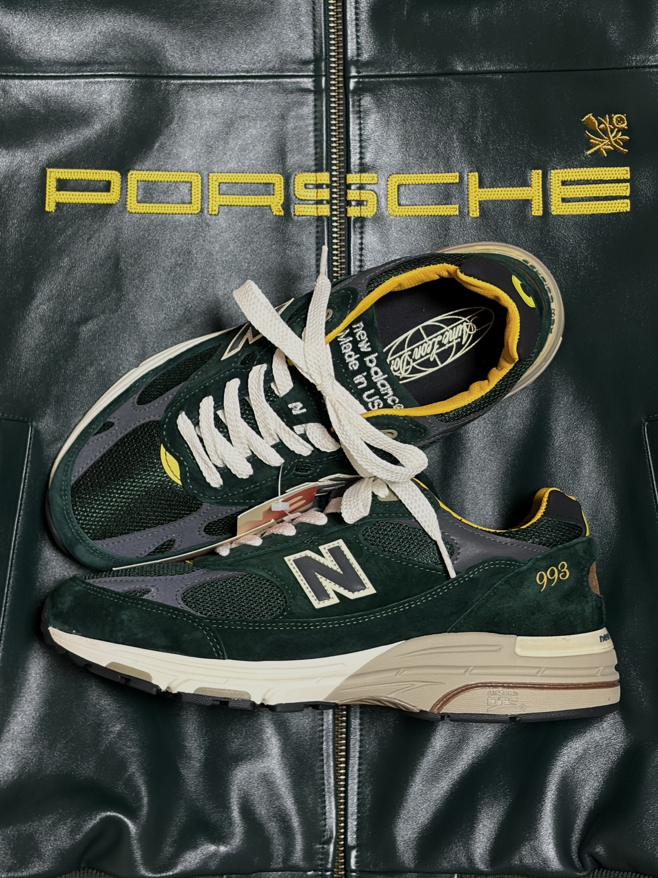 New Balance x Aime Leon Dore 993 Made in USA Pine Grove 착용 스타일 - 2
