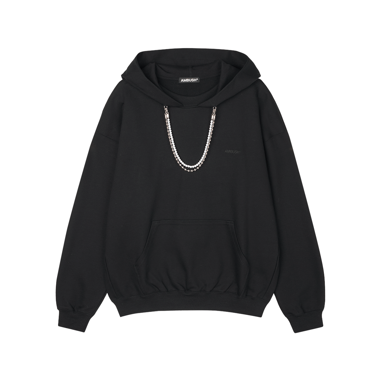 앰부쉬 우먼 볼체인 후디 블랙 - 25FW(Ambush Women Ballchain Hoodie Black - 25FW)