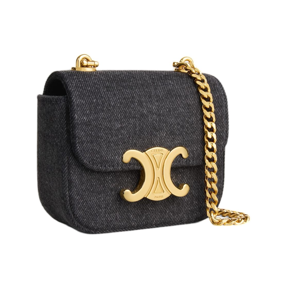 셀린느 미니 체인 클로드 데님 & 카프스킨 다크 그레이(Celine Mini Chain Claude in Denim & Calfskin Dark Grey) - 2