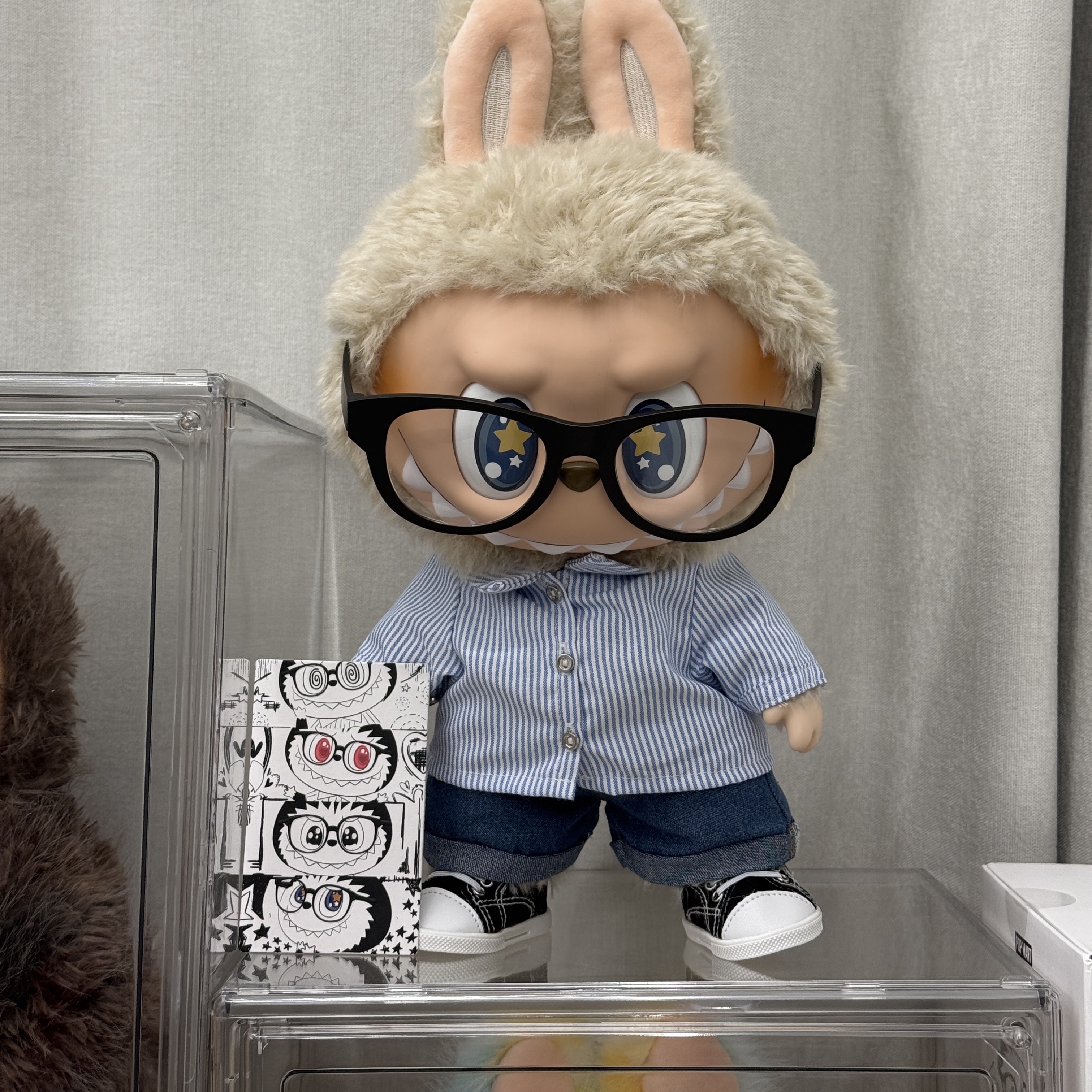 Pop Mart Labubu Flip with Me Doll, Pop Mart The Monsters I Found You Vinyl Face Doll 착용 스타일 - 1