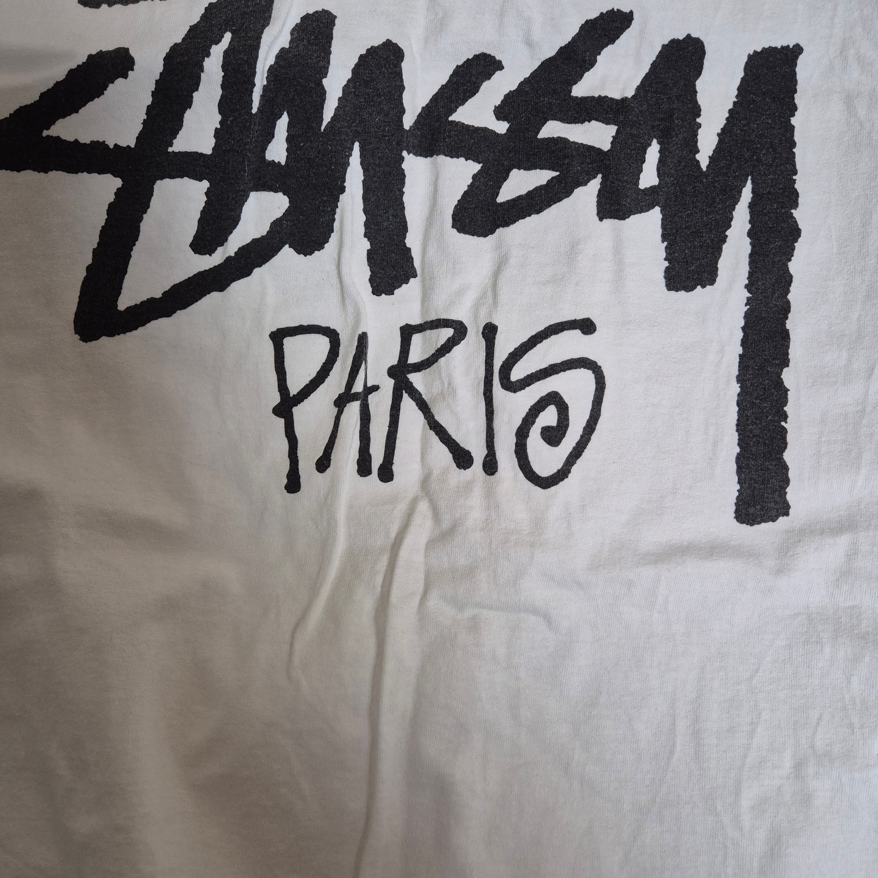 Stussy Stock Paris LS T-Shirt White 착용 스타일