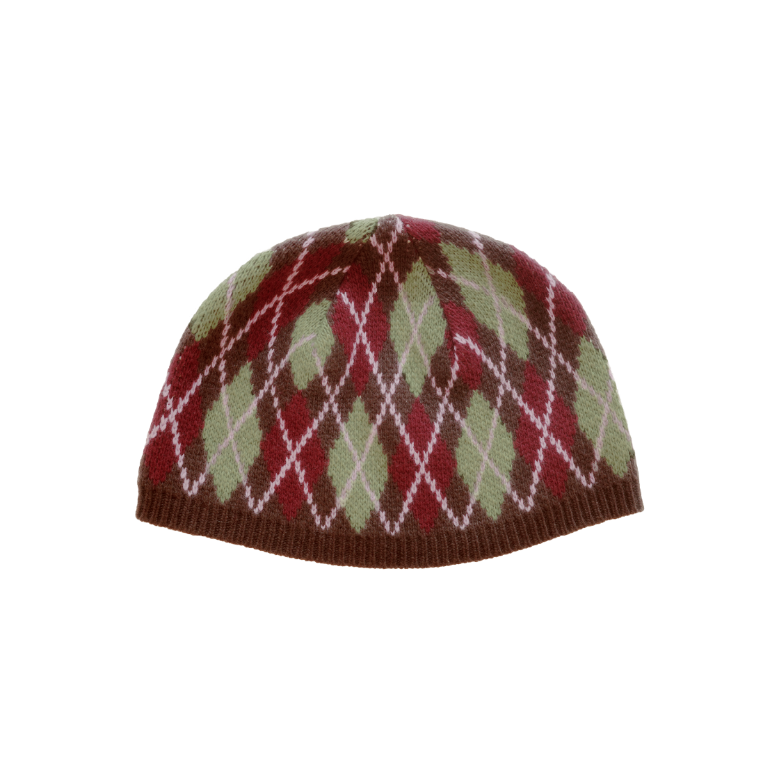 KS5CABE001BR Kookeesee Argyle Knit Beanie Brown