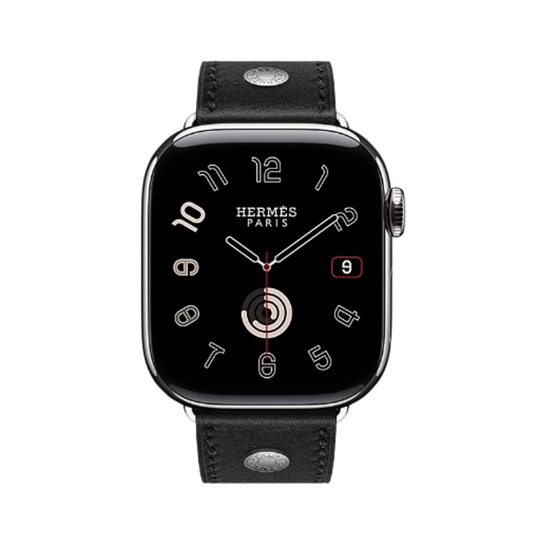 애플 워치 에르메스 11 42mm 티타늄 케이스 클루 드 셀 싱글 투어 누아 (국내 정식 발매 제품)(Apple Watch Hermes Series 11 42mm Titanium Case with Clou de Selle Single Tour Noir (Korean Ver.))