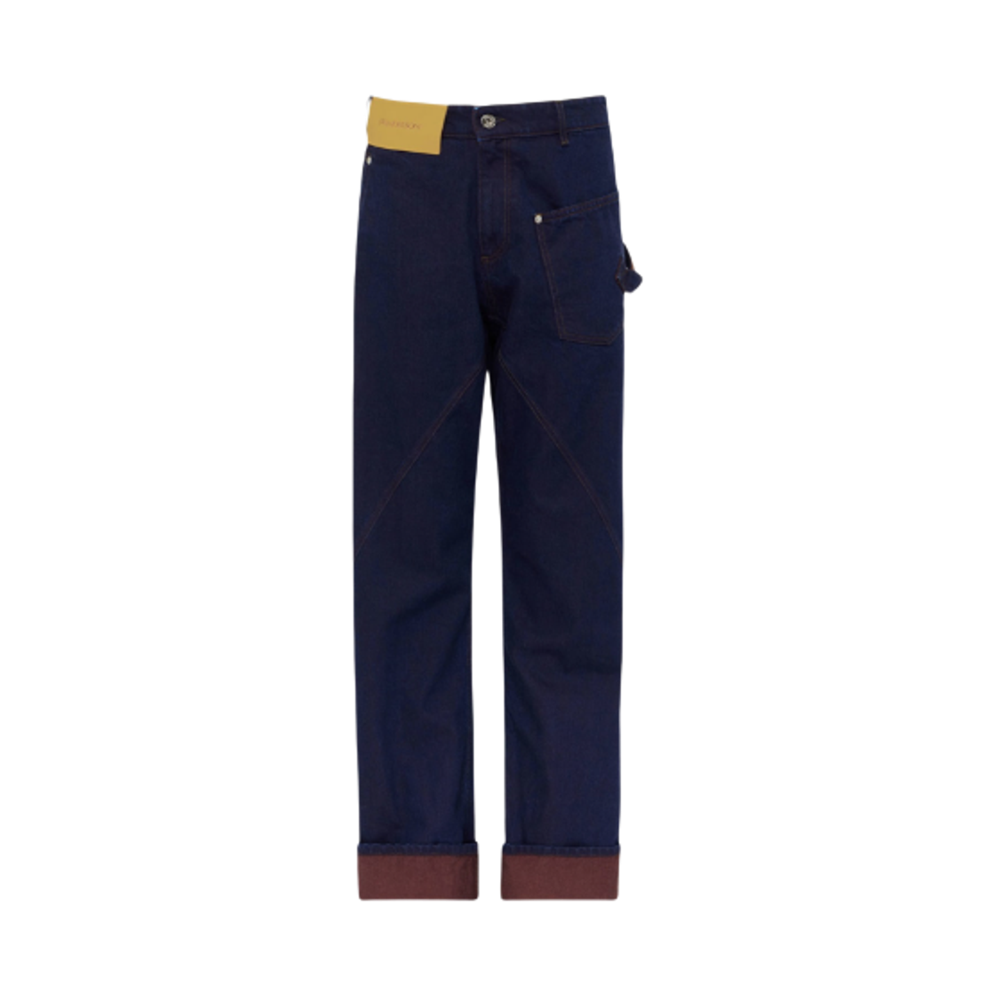 DT0125PG1836807 JW Anderson Turn Up Twisted Workwear Jeans Blue