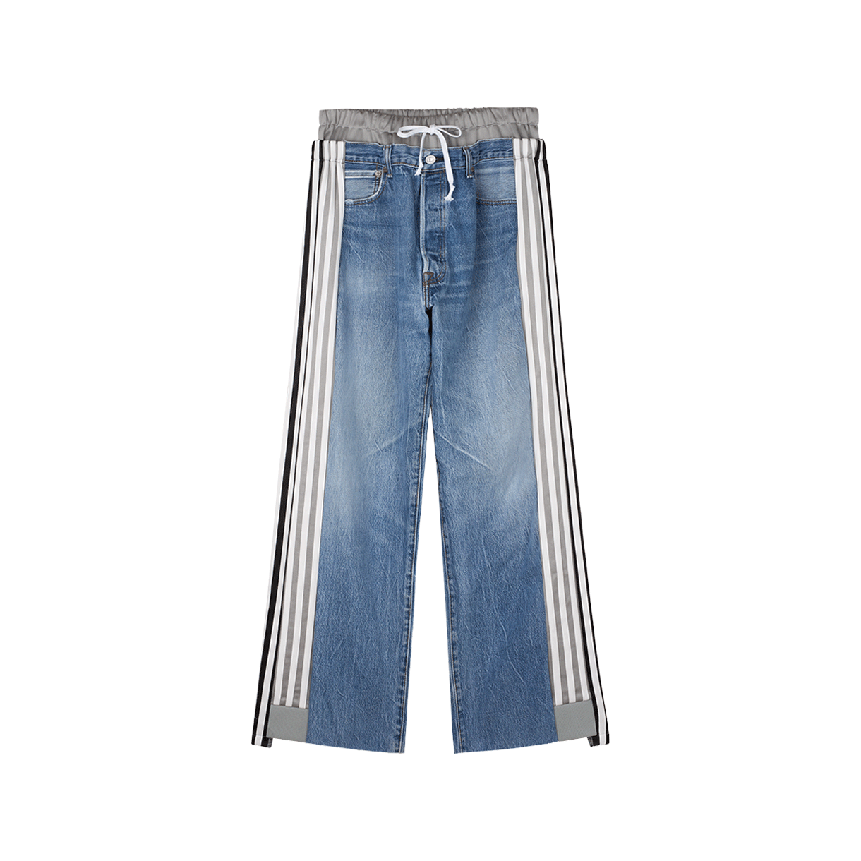 디스커버드 도킹 레이어드 트랙 데님 팬츠 인디고 - 25FW(DISCOVERED Docking Layered Track Denim Pants Indigo - 25FW)