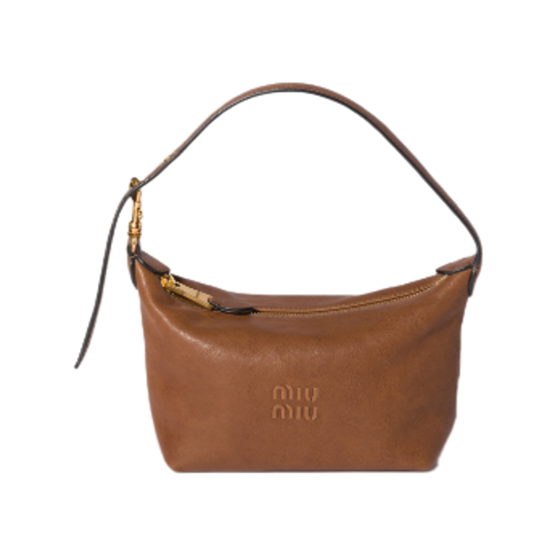 5NE841-AEFX-F0316 Miu Miu Nappa Leather Pouch Oak