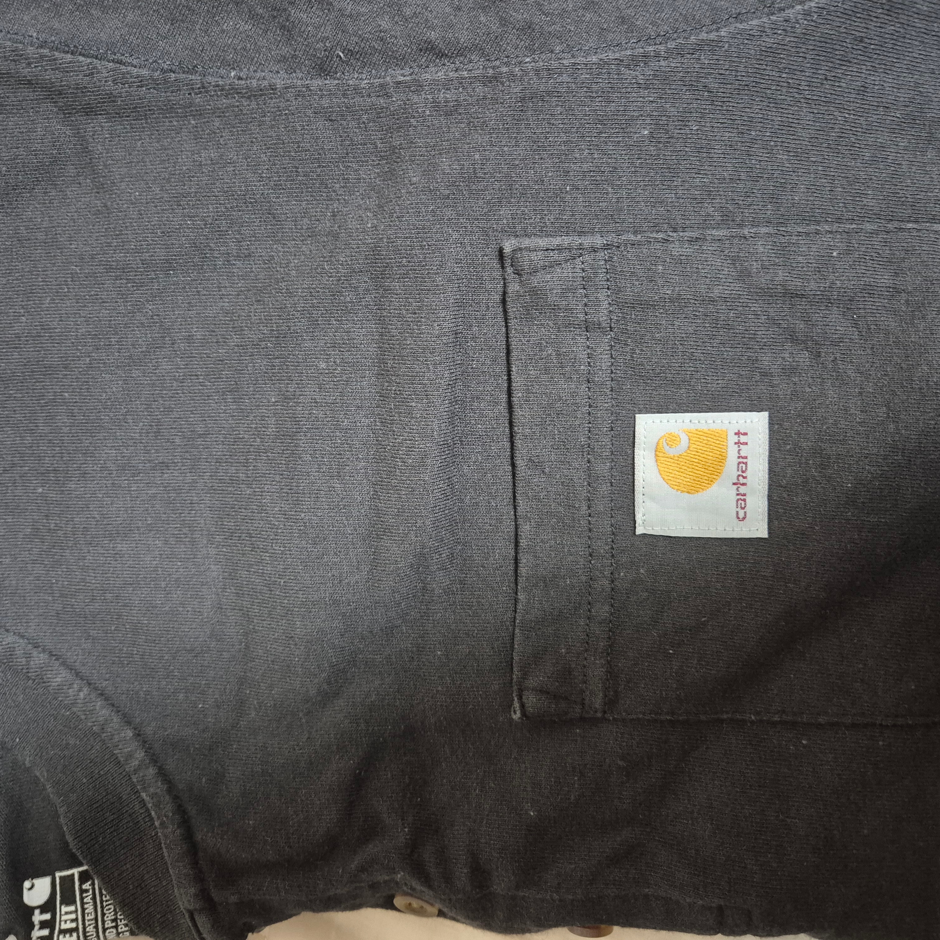 Carhartt Henley Regular Long Sleeve Pocket T-Shirt Black 착용 스타일