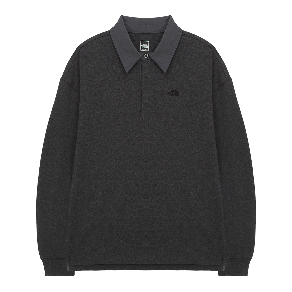 NT7QR68B The North Face Orsa L/S Polo Dark Gray -25FW