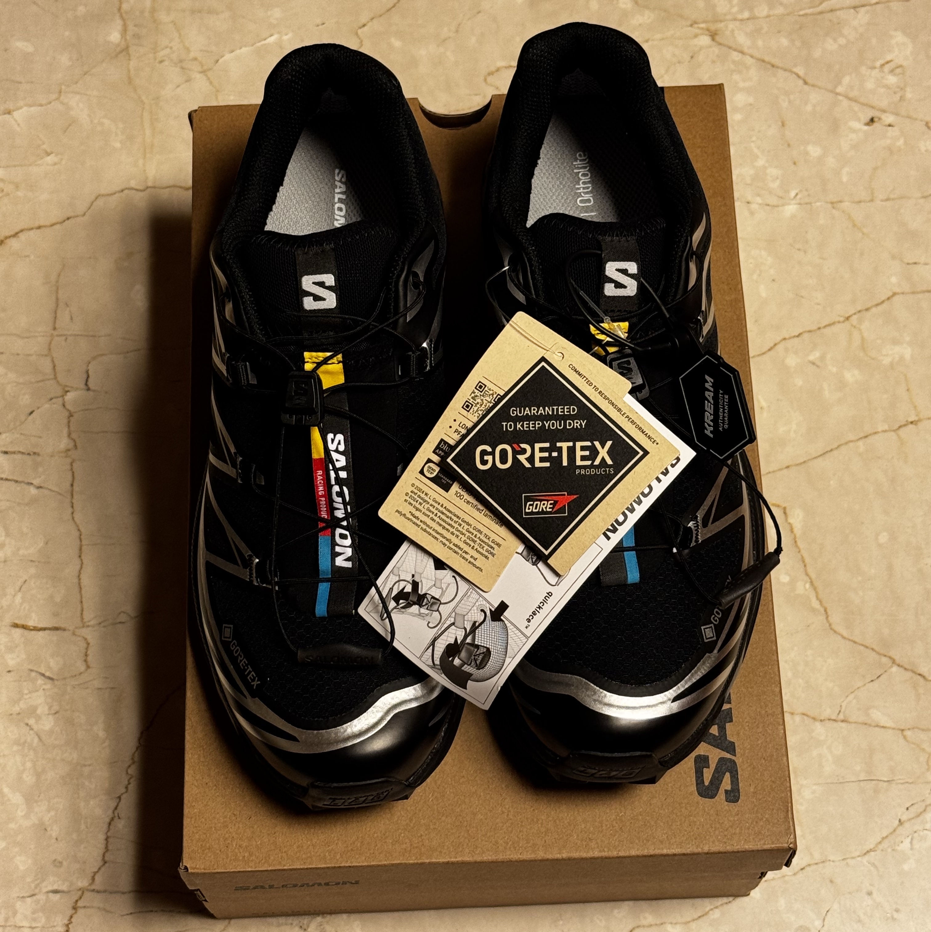 Salomon XT-6 GTX Black Silver 착용 스타일 - 3