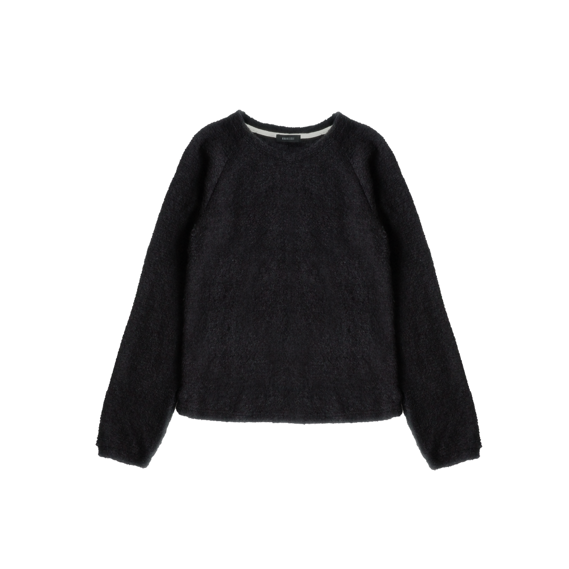 KS5CRKN001BK Kookeesee Fuzzy Knit Tee Black