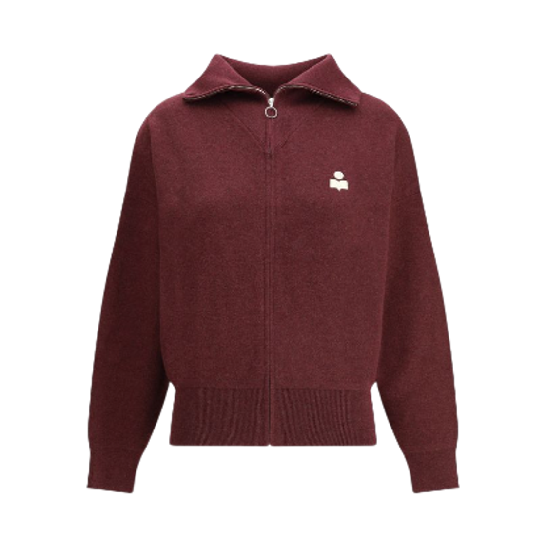 (W) 이자벨 마랑 악셀 코튼 가디건 버건디 - 25FW((W) Isabel Marant Axelle Cotton Cardigan Burgundy - 25FW) - 1