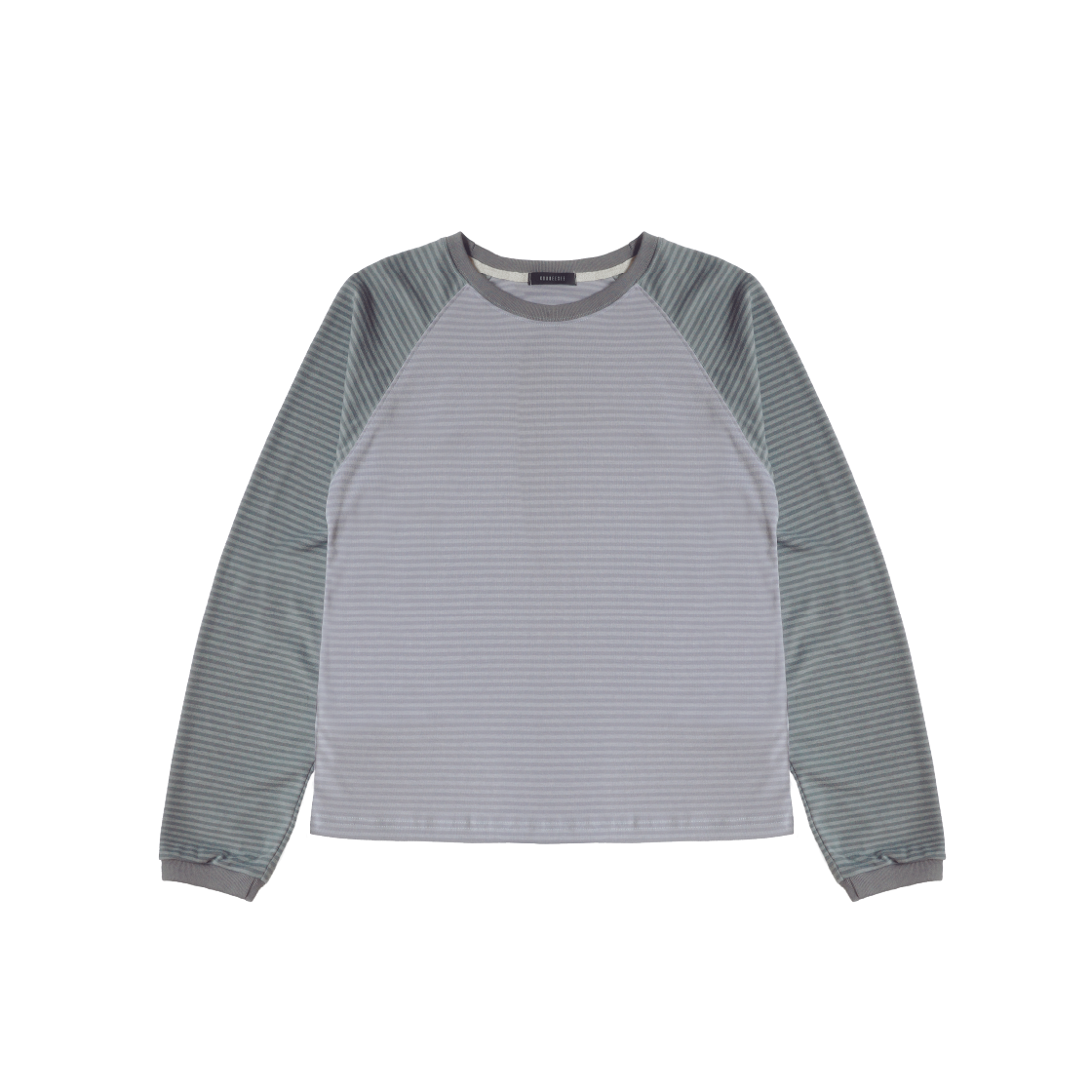 KS5CRTS001PK Kookeesee TF Stripe Raglan Sleeve Tee Light purple/Khaki