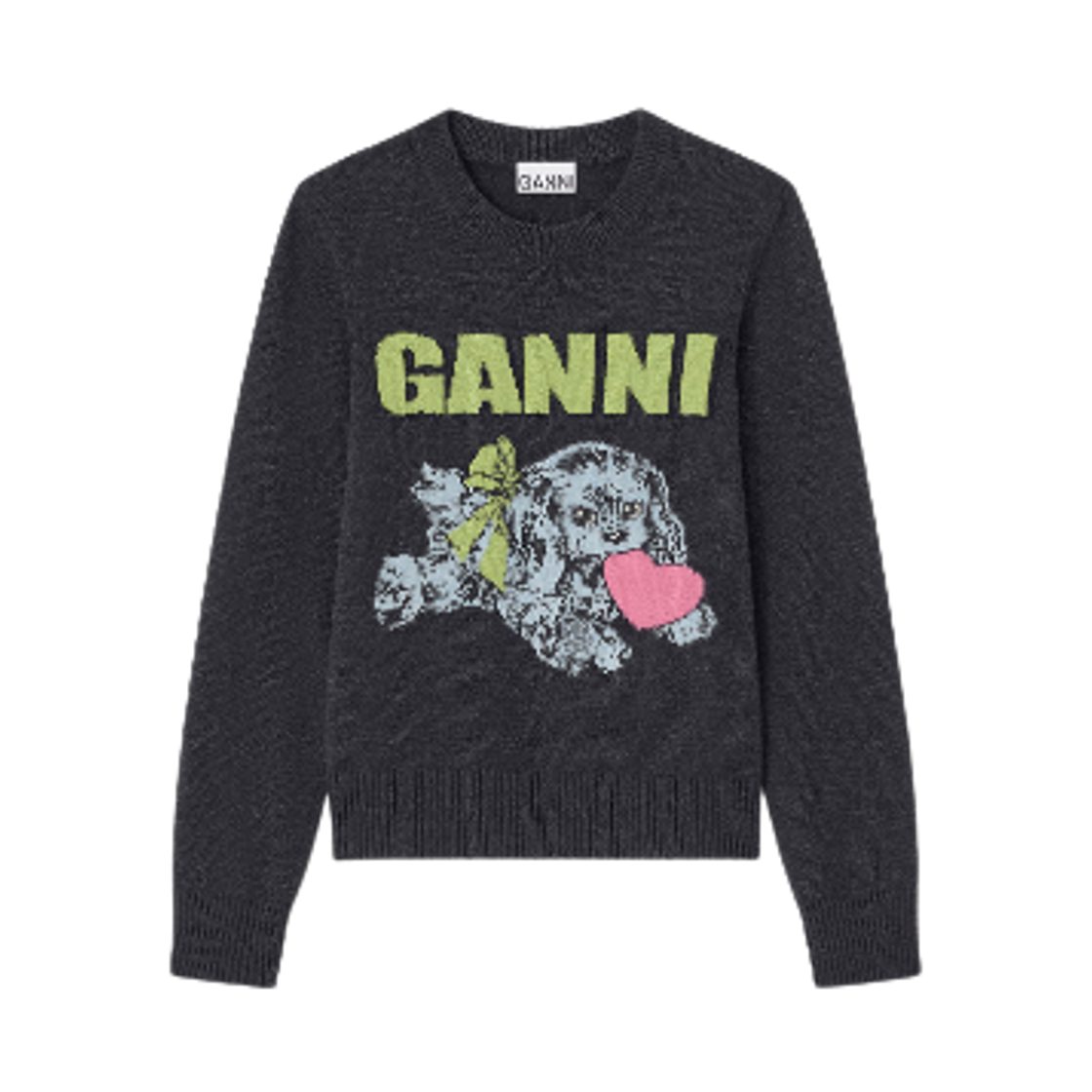 (W) 가니 퍼피 울 점퍼 팬텀((W) Ganni Puppy Wool Jumper Phantom)