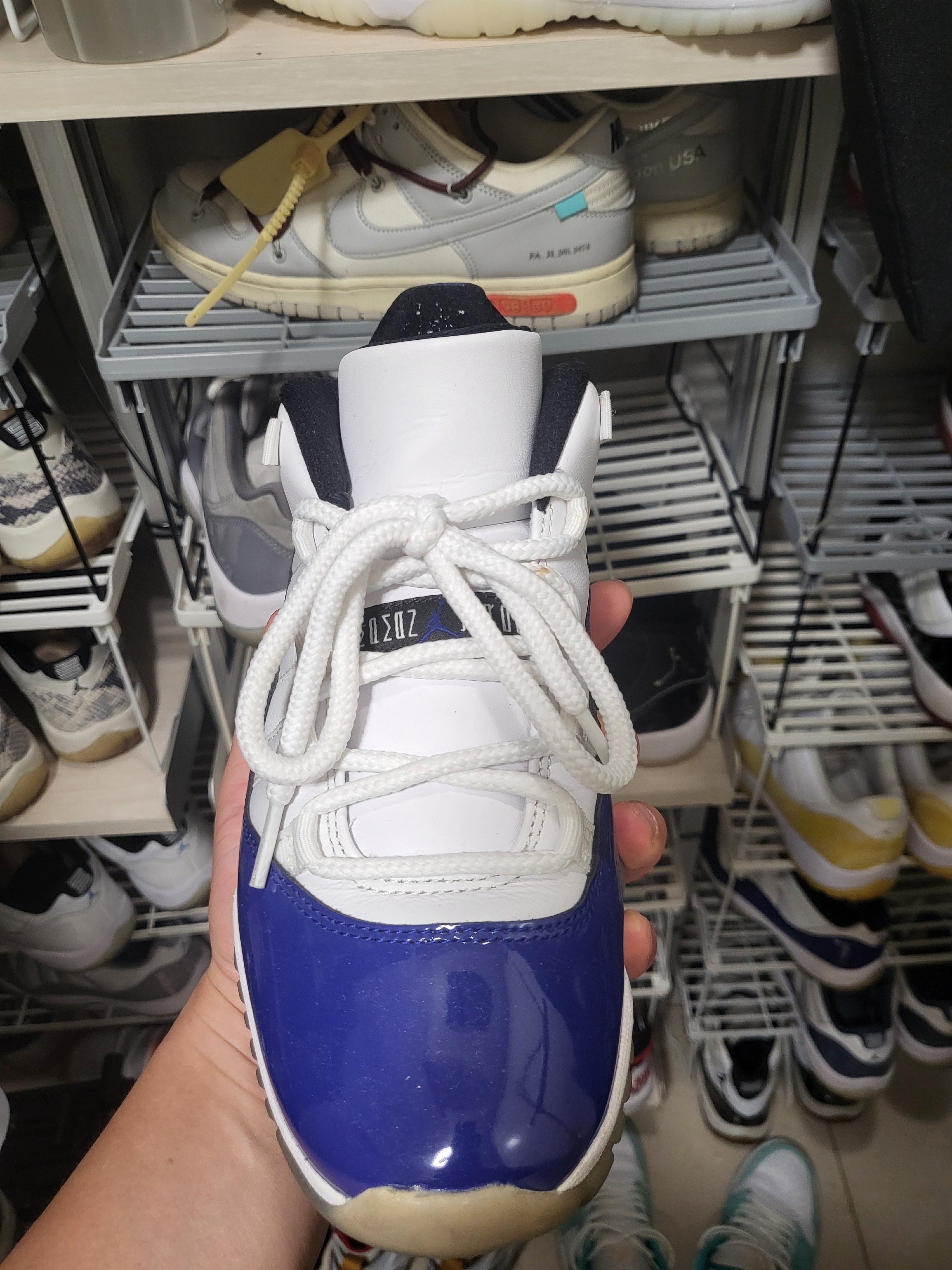 (W) Jordan 11 Retro Low Concord Sketch 착용 스타일 - 2