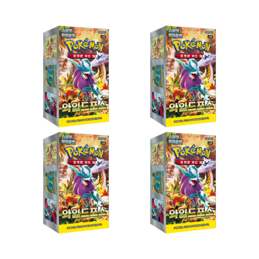 - Pokemon TCG Scarlet & Violet Expansion Pack Wild Force 4 Boxes (Total Pack of 120/Korean Ver.)