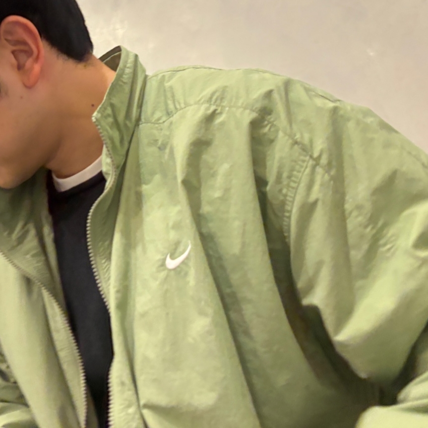 Nike NRG Solo Swoosh Woven Track Jacket Oil Green - Asia 착용 스타일