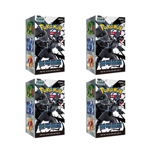포켓몬 TCG 스칼렛 & 바이올렛 확장팩 블랙볼트 4박스 (총 80팩/한글판)(Pokemon TCG Scarlet & Violet Expansion Pack Black Volt 4 Boxes (Total Pack of 80/Korean Ver.))