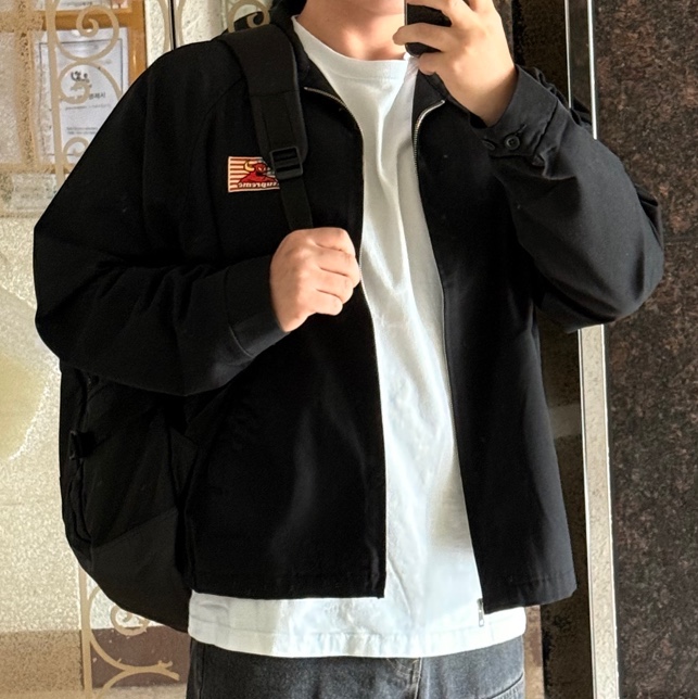 Supreme x Toy Machine Harrington Jacket Black - 24SS 착용 스타일