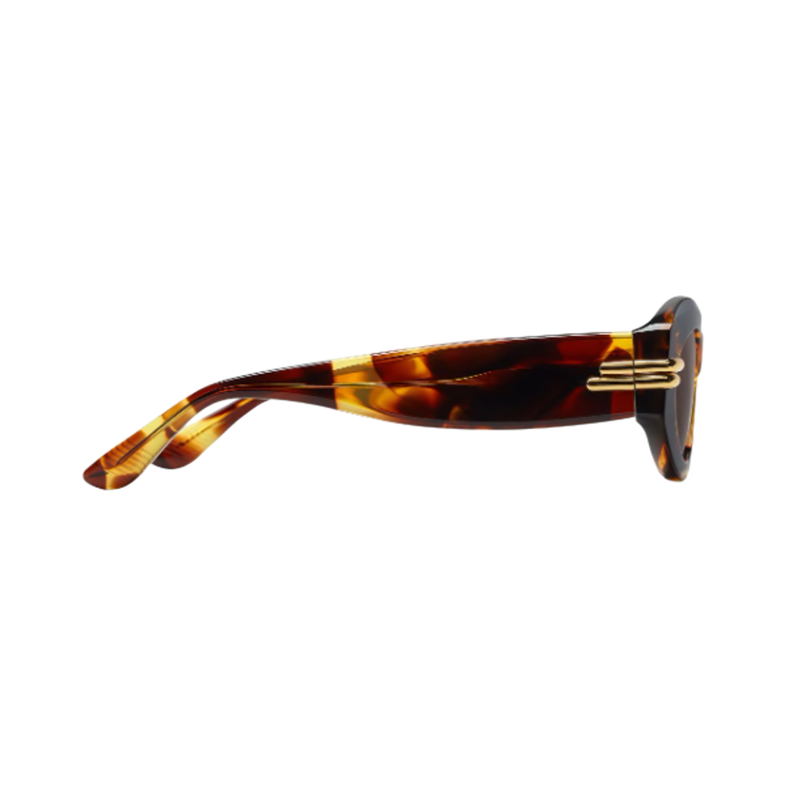 (W) 보테가 베네타 미트라 오벌 선글라스 하바나 브라운((W) Bottega Veneta Mitre Oval Sunglasses Havana Brown) - 2