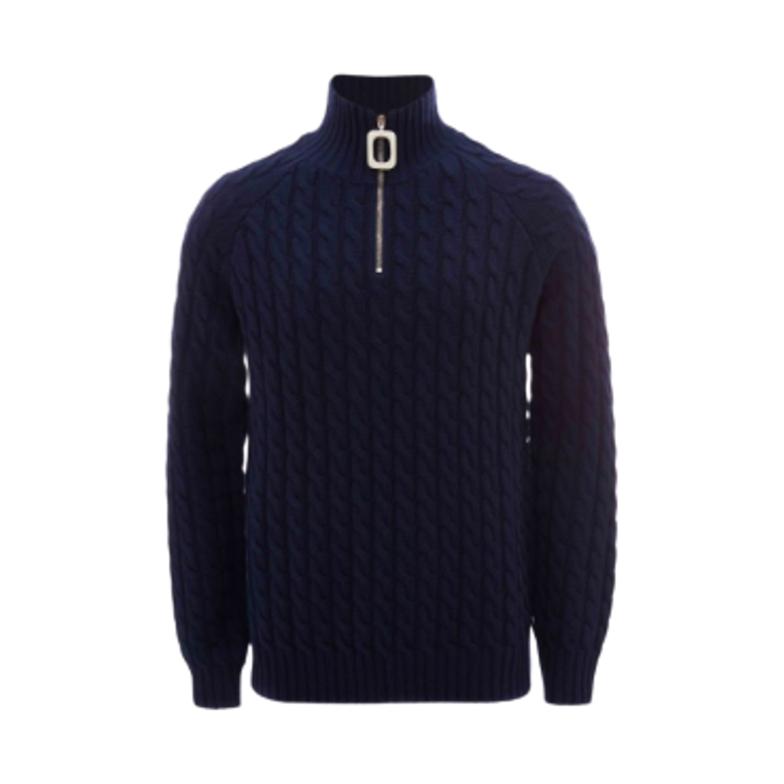 JW 앤더슨 헨리 케이블 니트 점퍼 네이비(JW Anderson Henley Cable Knit Jumper Navy)
