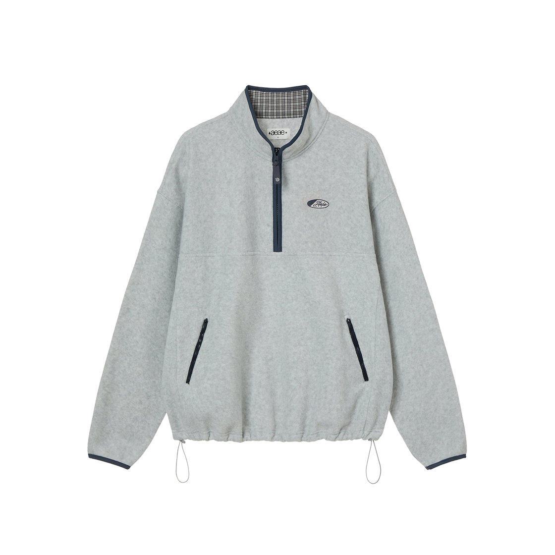 에이이에이이 심볼 플리스 아노락 라이트 그레이(AEAE Symbol Fleece Anorak Light Grey)