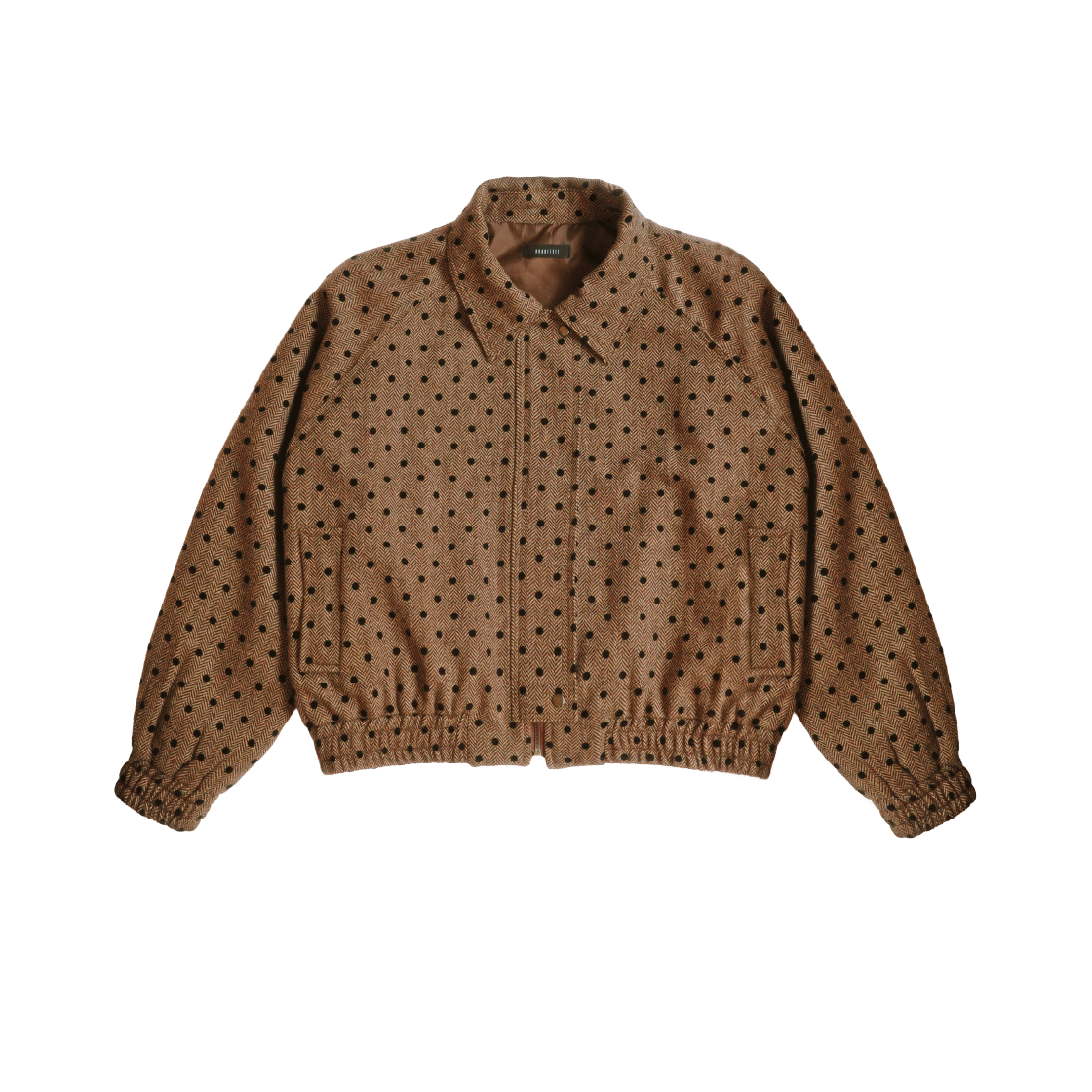 KS5CRJP001BR Kookeesee Wool Dot Herringbone Jumper Brown