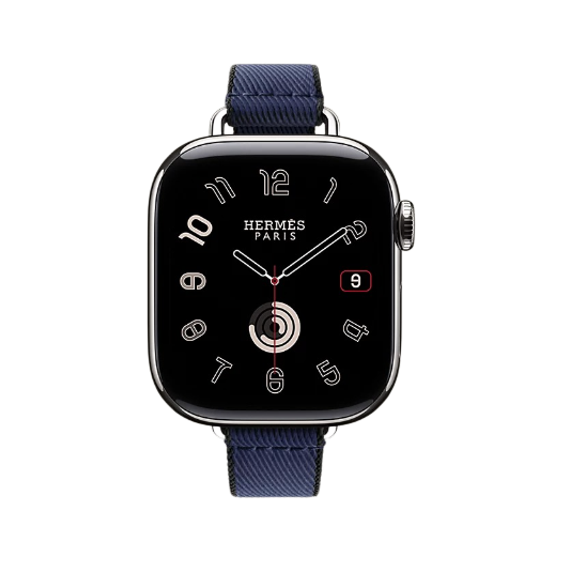 애플 워치 에르메스 11 42mm 티타늄 케이스 트윌 점프 아틀라주 싱글 투어 네이비 누아 (국내 정식 발매 제품)(Apple Watch Hermes Series 11 42mm Titanium Case with Twill Jump Attelage Single Tour Navy Noir (Korean Ver.))