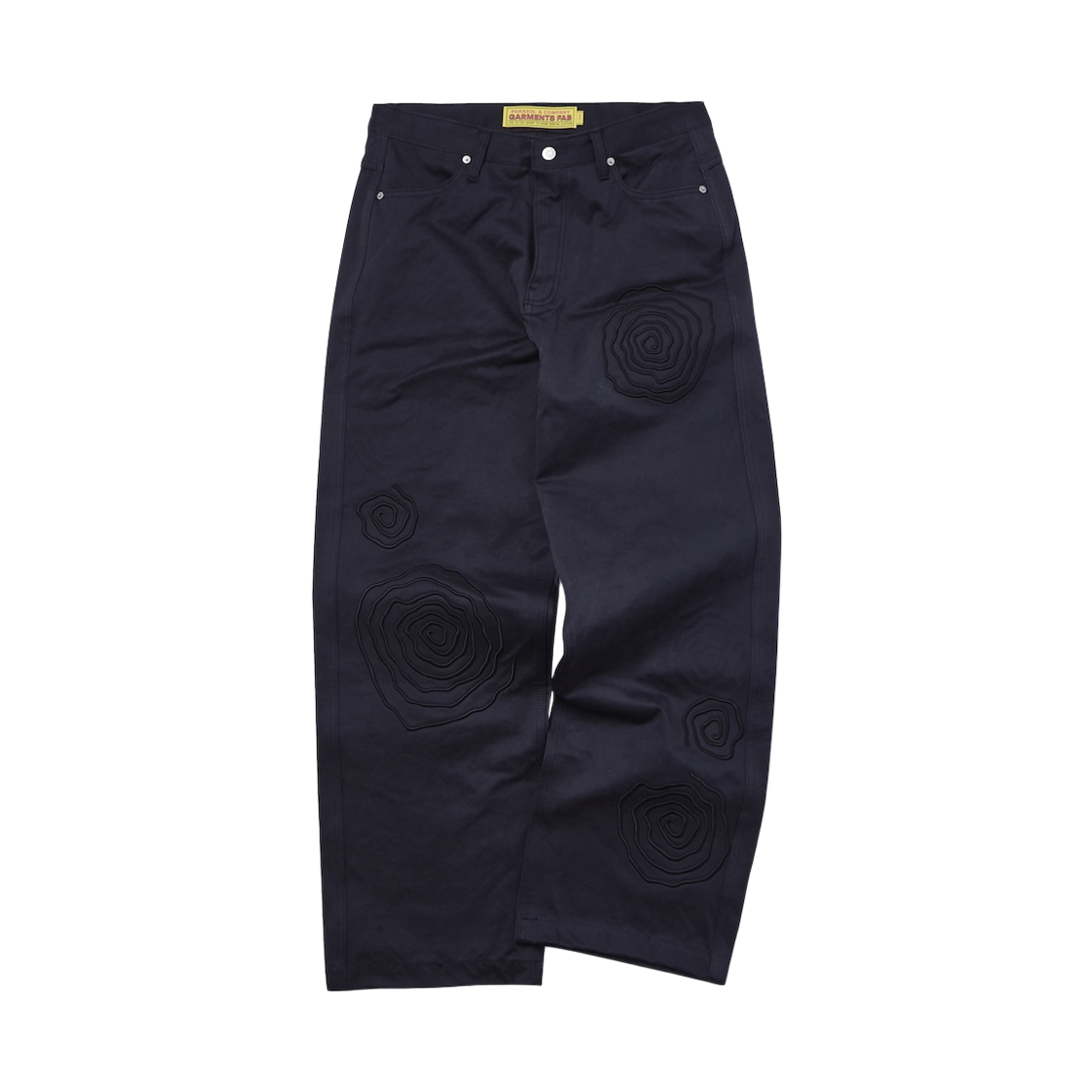 25FAGFPT03BK Garments Fab Spiral Rubber EMB Pants Black