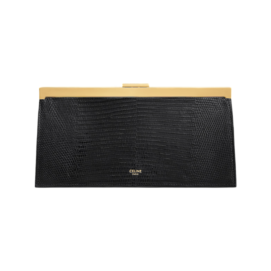 121894COE-38NO Celine Clutch Celine Augustine in Lizard Black
