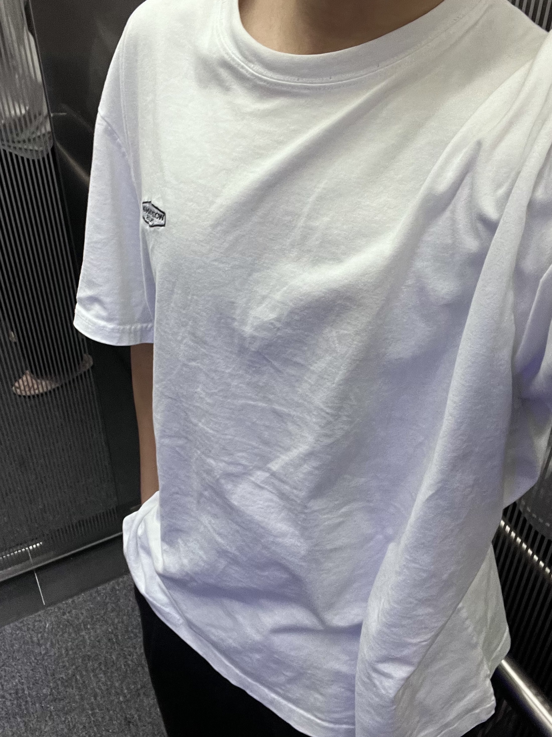 Wooyoungmi Cotton Back Logo T-Shirt White - 25SS 착용 스타일