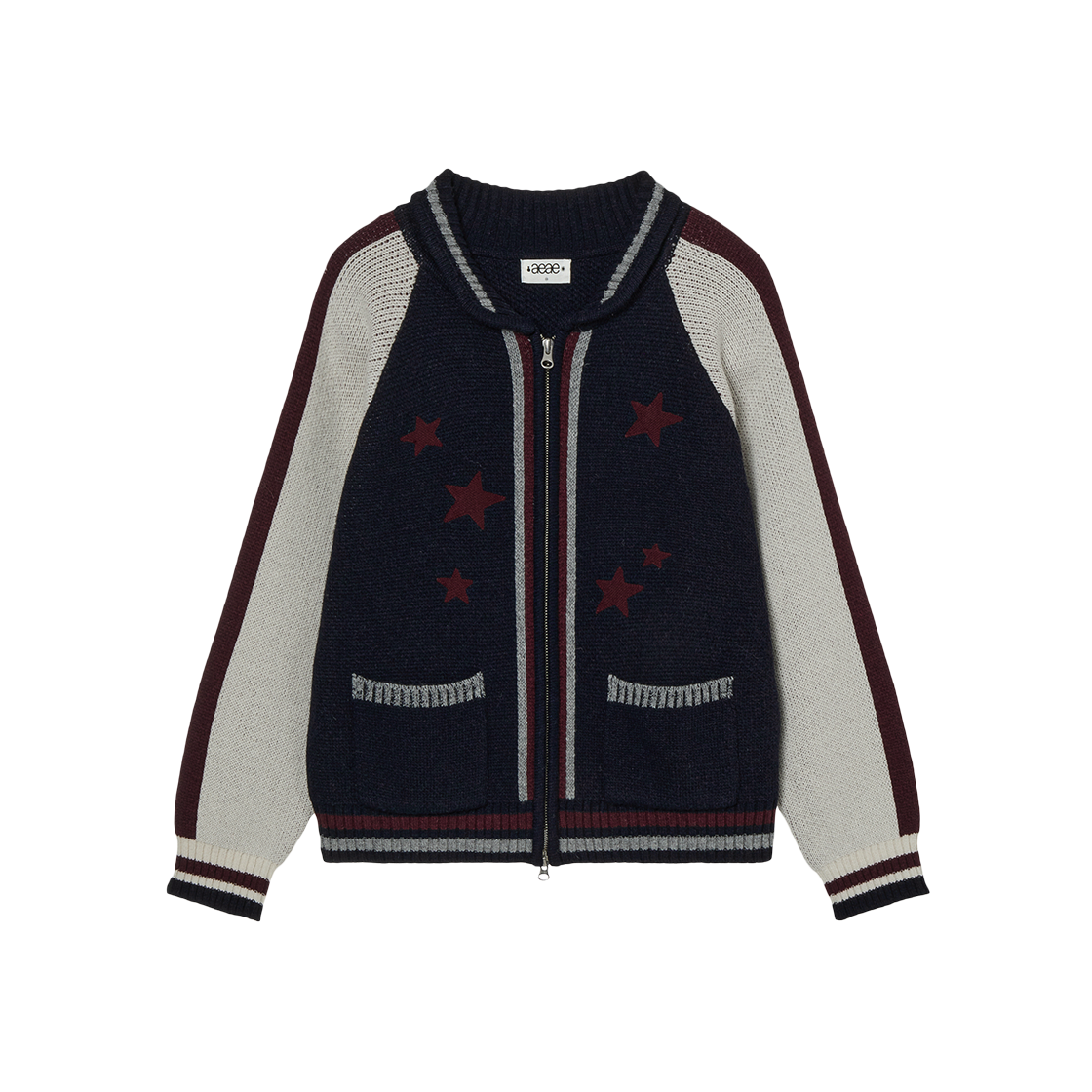 AE45FWSW001NVY AEAE Star Jacquard Cowichan Navy