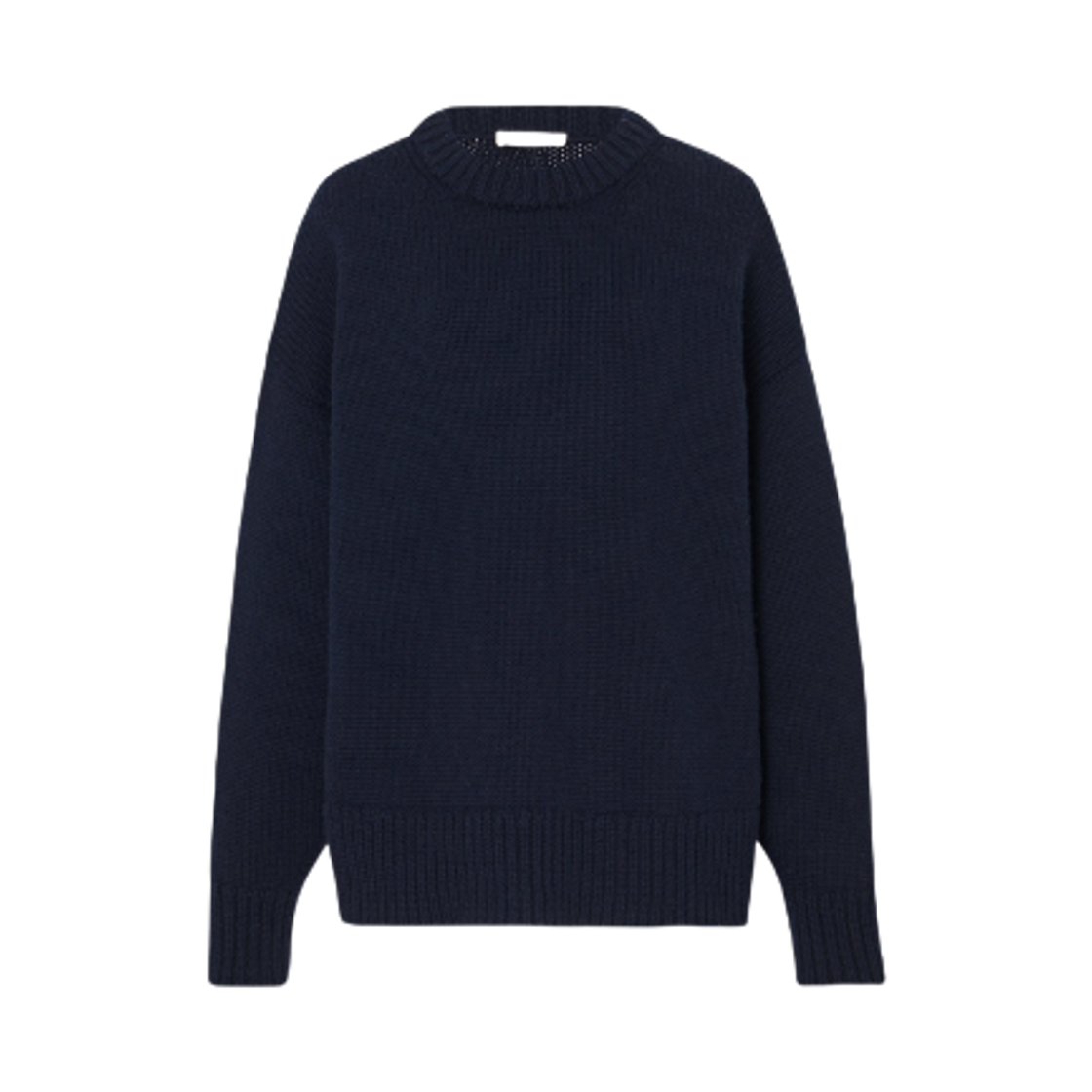 325Y184DRN (W) The Row Ophelia Wool Cashmere Top Dark Navy
